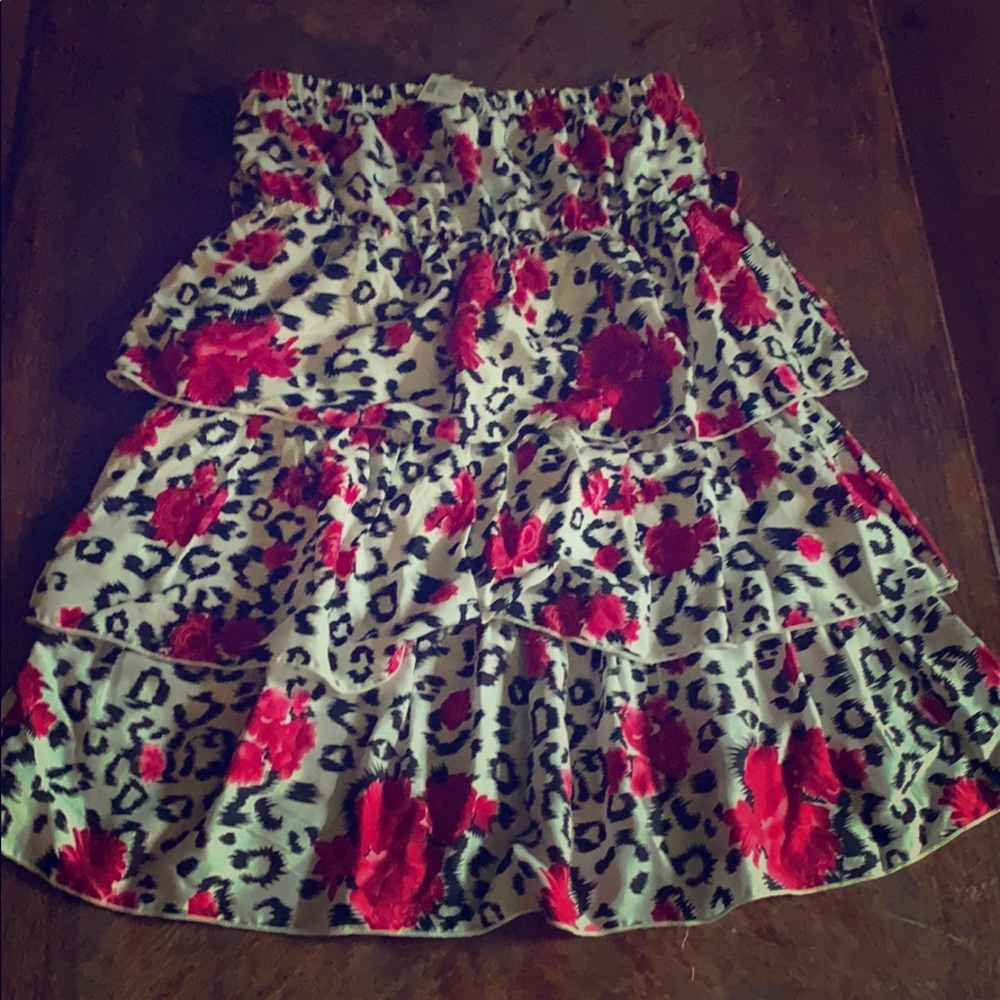 Animal print mini dress